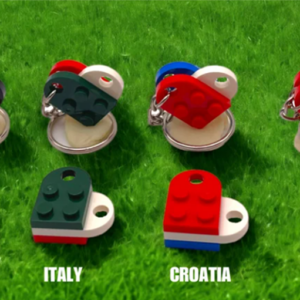 Portachiavi cuore lego calcio